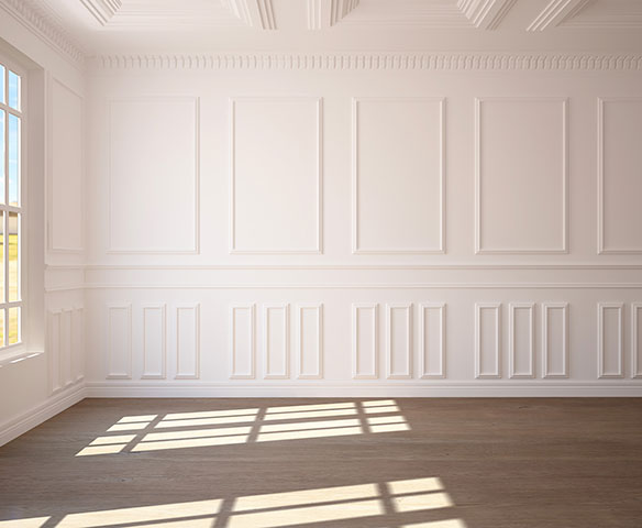 Decoratieve verftechniek met bladgoud en marmerimitatie door Luc Dekeyzer